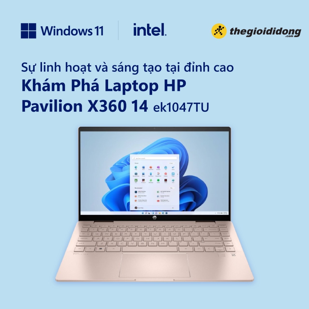 Khám phá laptop HP Pavilion X360 14 ek1047TU