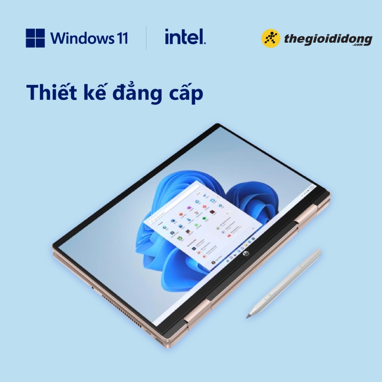 Thiết kế đẳng cấp trên laptop HP Pavilion X360 14 ek1047TU