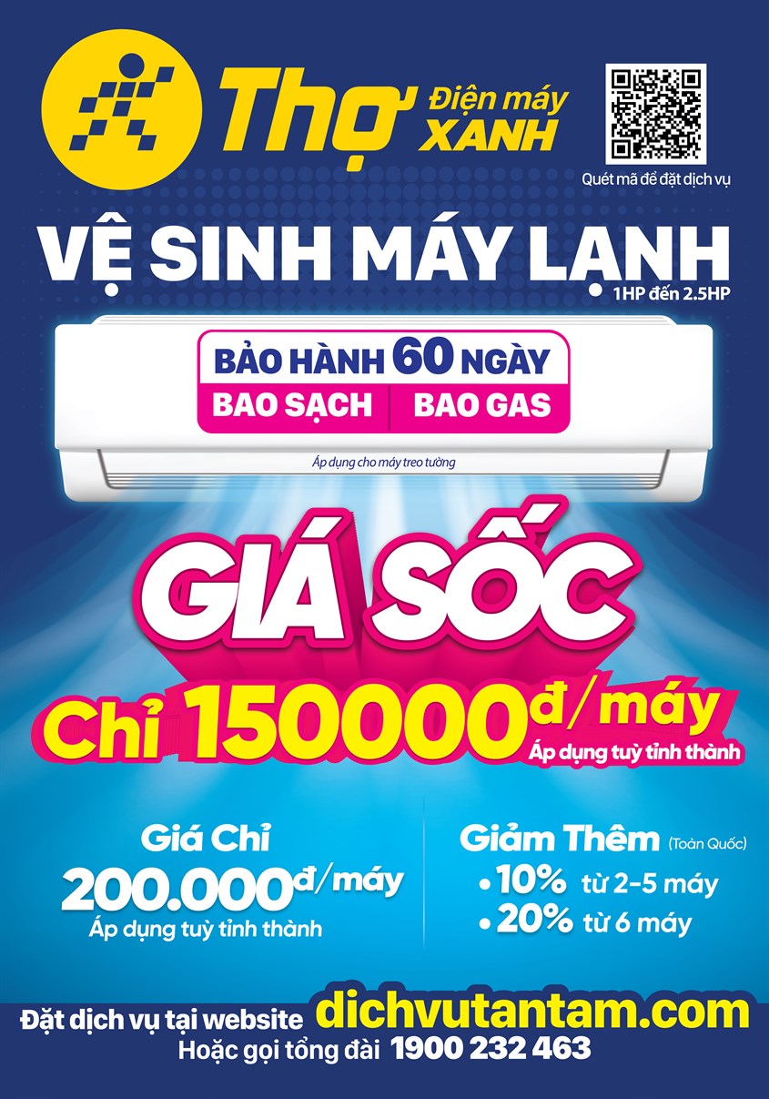 Vệ Sinh Máy Lạnh - Đón Hè Mát Lạnh: Giá Sốc Từ 150k - 200k, Giảm Thêm 10% Từ 2 Máy