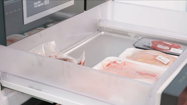 Sức chứa ngăn đông mềm Ngăn đông mềm sức chứa lớn lên đến 61 lít