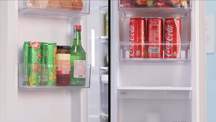 Khay chứa cánh cửa Hệ thống khay chứa đồ trên cánh cửa tủ lạnh