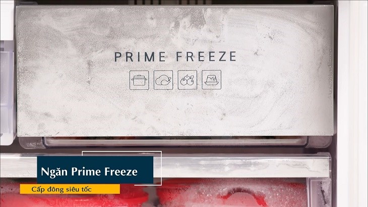 Ngăn cấp đông siêu tốc Prime Freeze Ngăn Prime Freeze giúp cấp đông thực phẩm nhanh gấp 5 lần