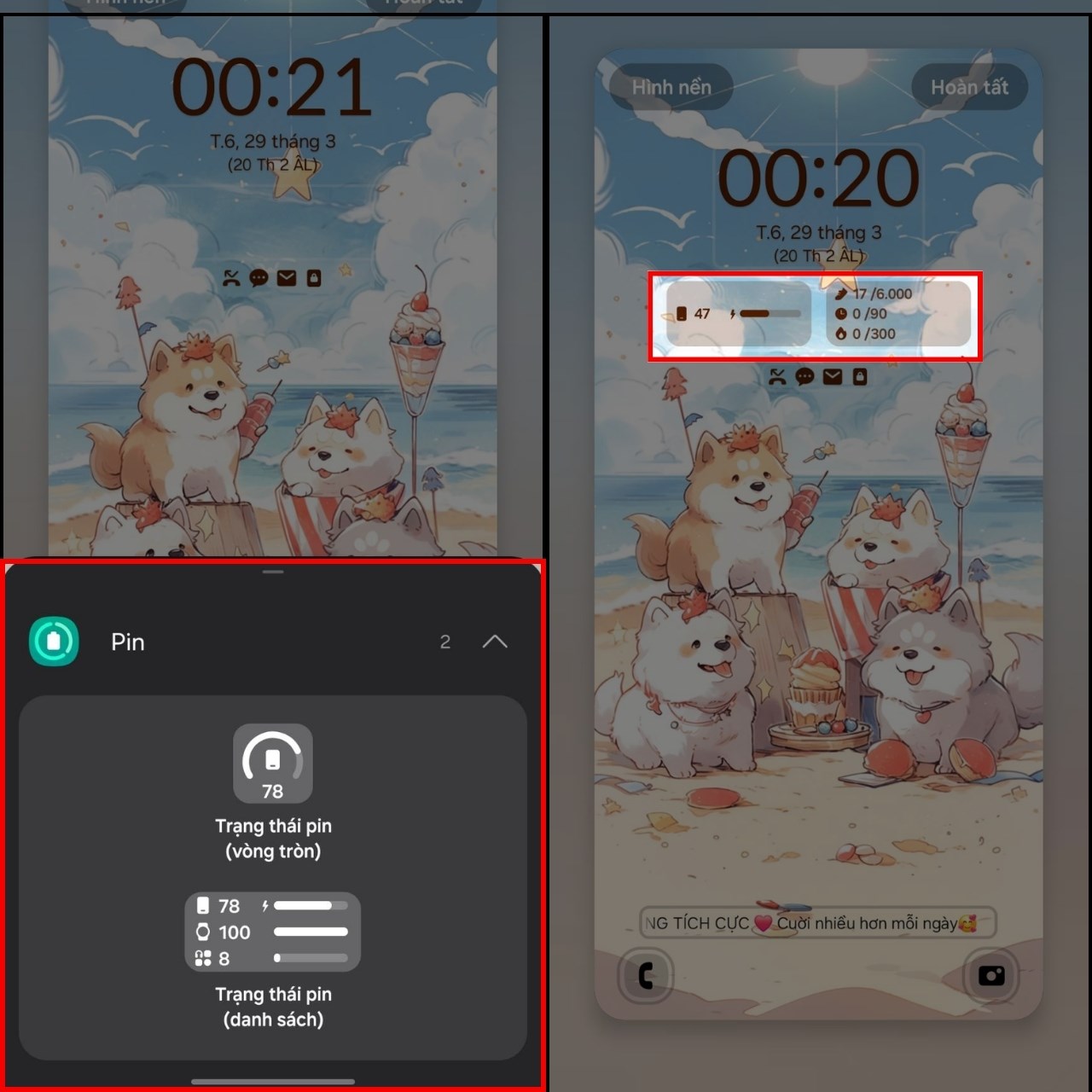 Cách thêm widget lên màn hình khóa Samsung