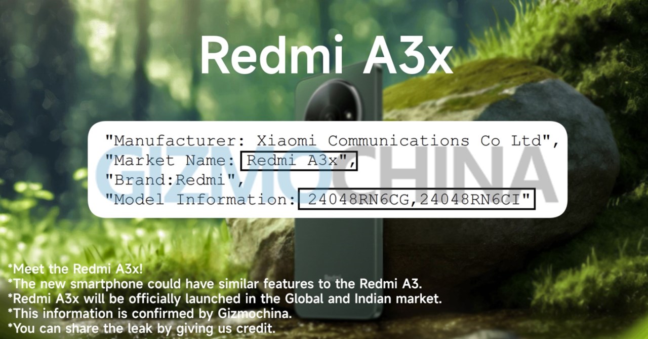Redmi A3x bị rò rỉ số model xác nhận thời gian ra mắt Redmi A3x bị rò rỉ số model xác nhận thời gian ra mắt