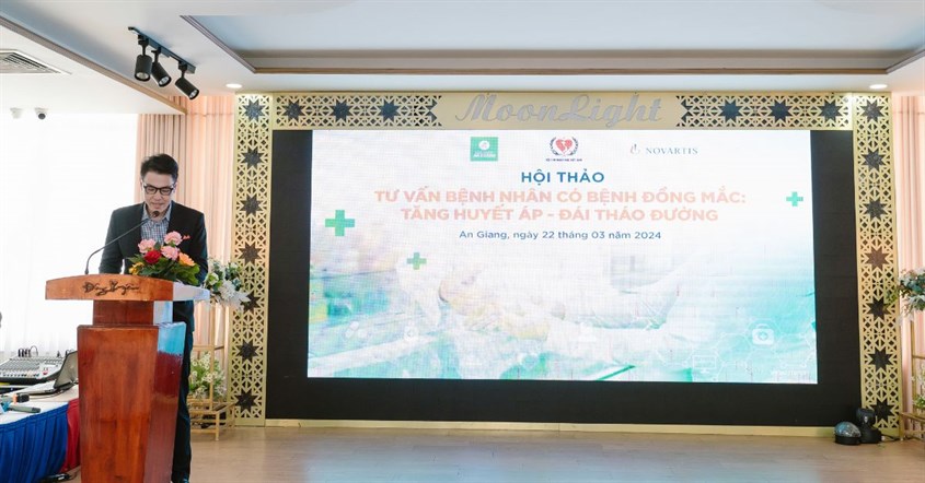 Đại diện Công ty TNHH Novartis Việt Nam phát biểu khai mạc Hội thảo