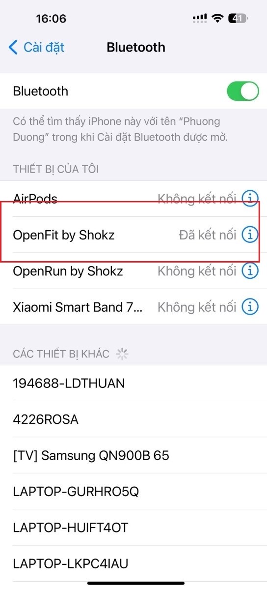 Hoàn thành, tai nghe sẽ hiển thị Hoàn thành, tai nghe sẽ hiển thị