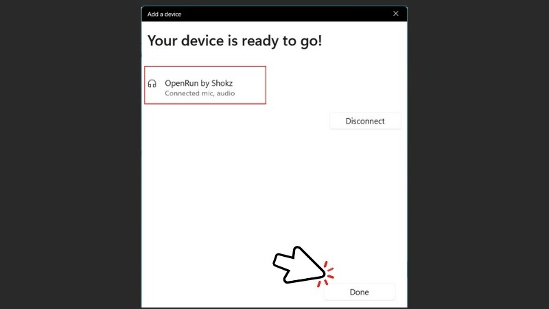 Kết nối thành công với OpenPro. Bấm Done Kết nối thành công với OpenPro. Bấm Done