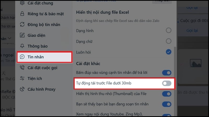 Cách tắt tự lưu ảnh trên Zalo