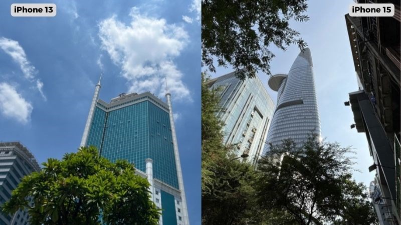 H&igrave;nh ảnh chụp từ camera iPhone 13 v&agrave; iPhone 15