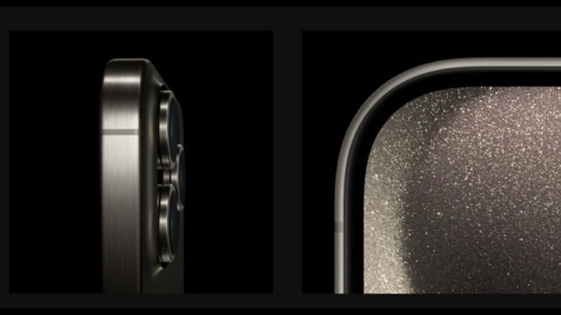 Khung Titan tr&ecirc;n iPhone 15 Pro Max rất cứng v&agrave; kh&oacute; bị bẻ cong