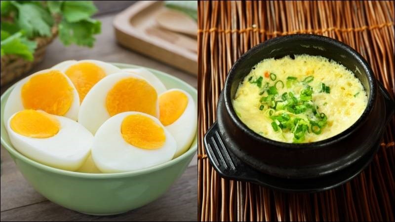 Người bệnh gout nên ăn trứng gà luộc hoặc hấp