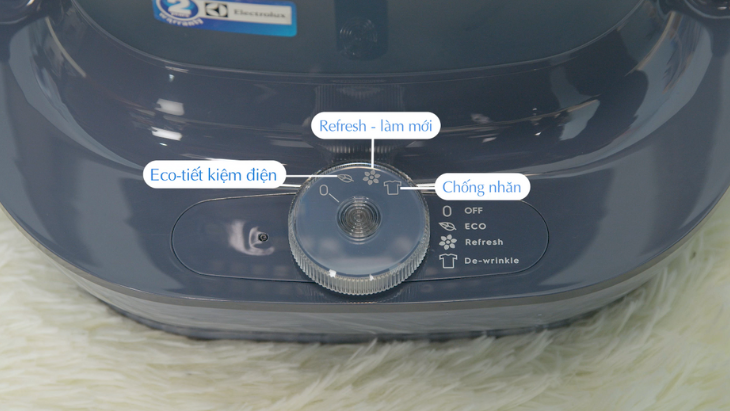 Các mức điều chỉnh hơi nước phù hợp từng loại vải