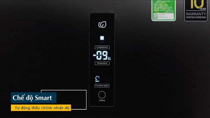 Tủ lạnh Aqua Inverter 318 lít AQR-T369FA(WBS) - Chế độ Smart