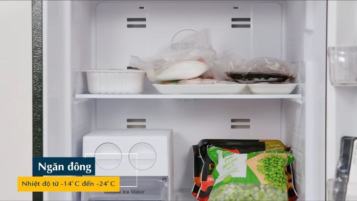 Tủ lạnh Aqua Inverter 318 lít AQR-T369FA(WBS) - Ngăn đông