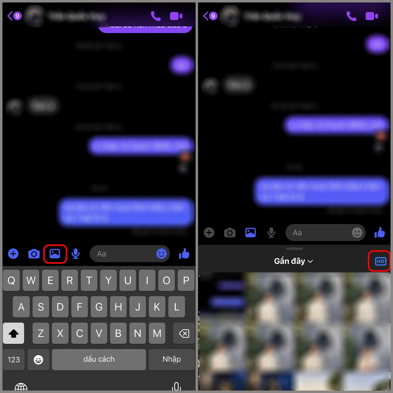 Cách gửi ảnh HD trên Messenger