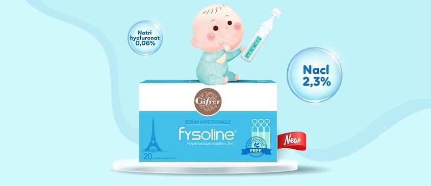 Nước muối sinh lý giảm ngạt, khô mũi Fysoline 5 ml (Hộp 20 ống)