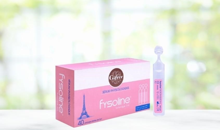 Nước muối sinh lý vệ sinh mắt mũi Fysoline 5 ml (Hộp 40 ống)