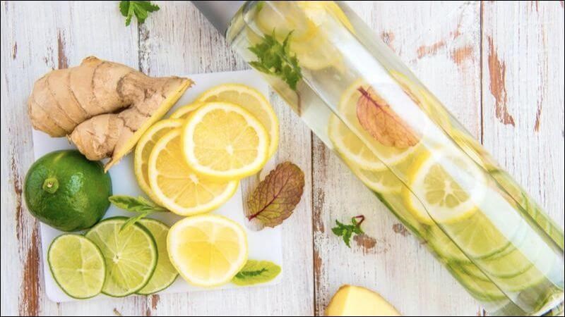 Nước detox từ chanh, sả và gừng giúp tăng cường hệ miễn dịch, thanh lọc cơ thể