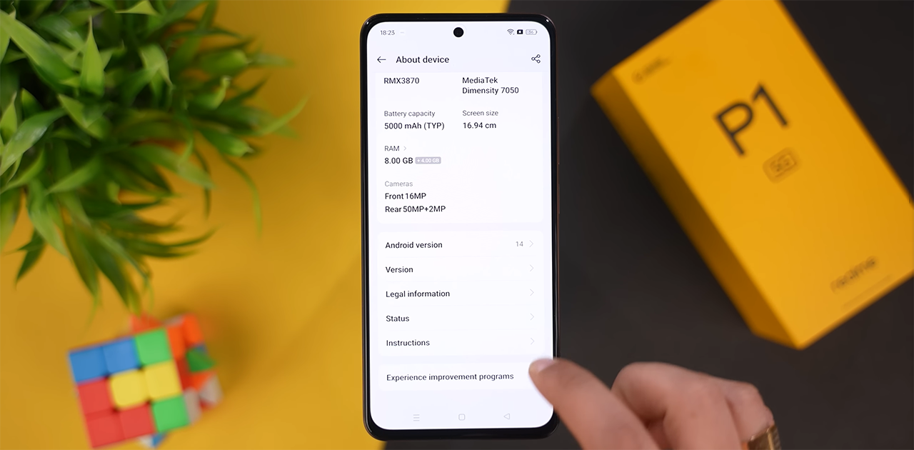 realme P1 5G được trang bị bộ cấu hình tốt trong phân khúc giá tầm trung. Nguồn: Tech Unboxing.