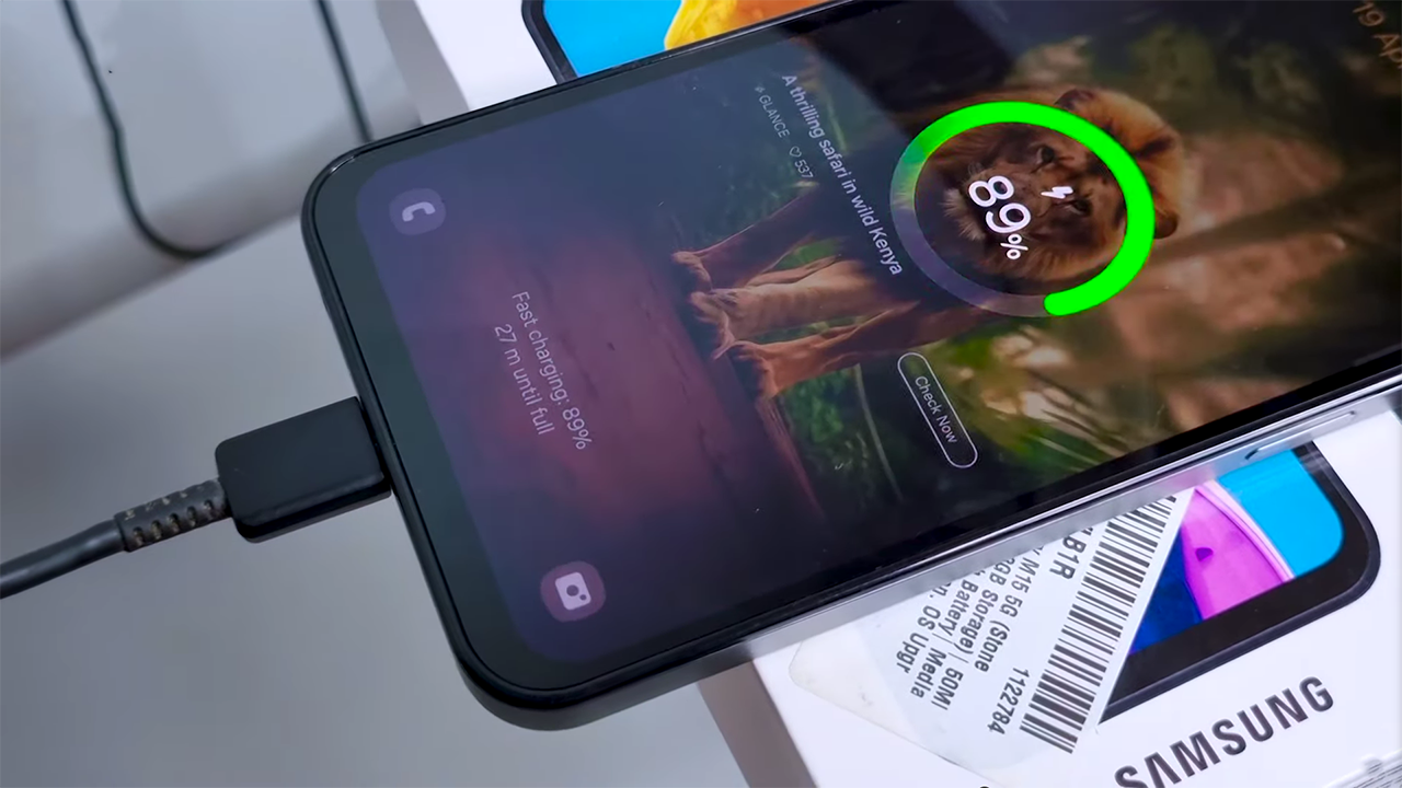 Galaxy M15 5G được trang bị viên pin lớn 6.000 mAh và sạc nhanh 25 W. Nguồn: Swarim Tiwari.