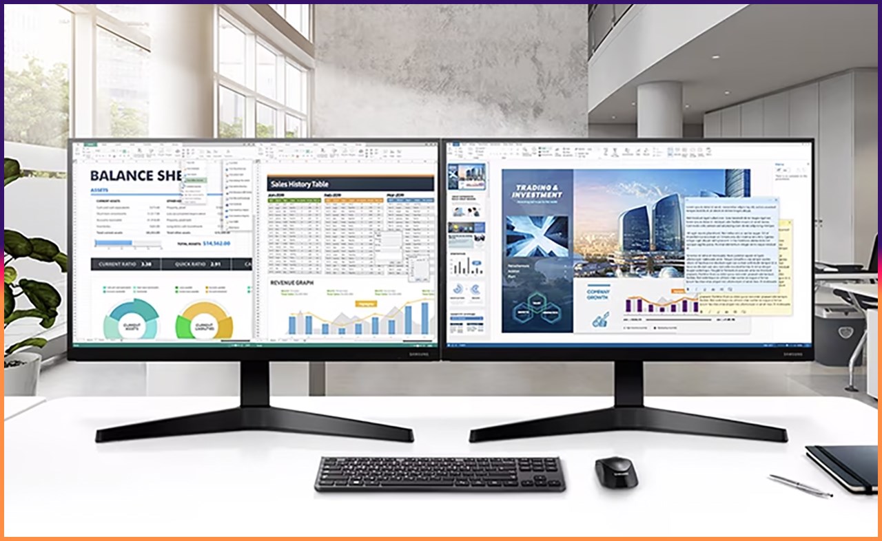 Màn hình Samsung giá tốt chỉ từ 2.29 triệu, thiết kế thu hút, thanh lịch