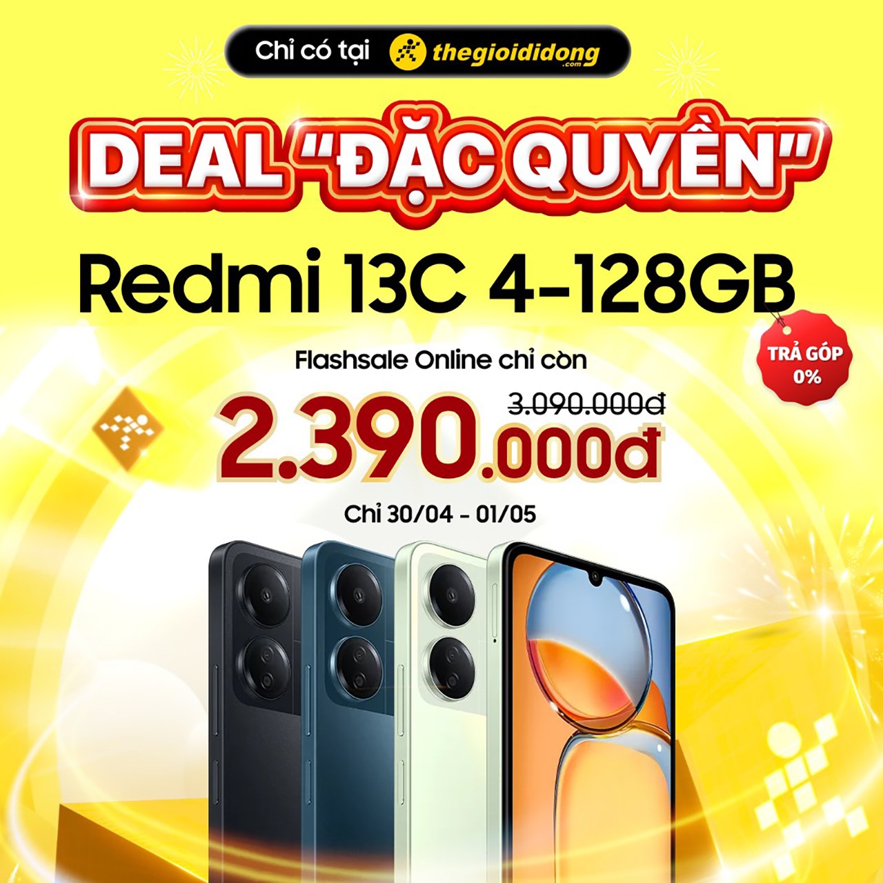 Đặc quyền chỉ 2 ngày: Redmi Note 13 chỉ 4.49 triệu, Redmi 12 chỉ còn 2.84 triệu, Redmi 13C chỉ còn 2.39 triệu Đặc quyền chỉ 2 ngày: Redmi Note 13 chỉ 4.49 triệu, Redmi 12 chỉ còn 2.84 triệu, Redmi 13C chỉ còn 2.39 triệu
