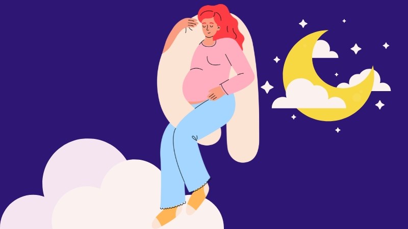 Dùng gối đỡ cơ thể giúp mẹ bầu có tư thế ngủ thoải mái hơn
