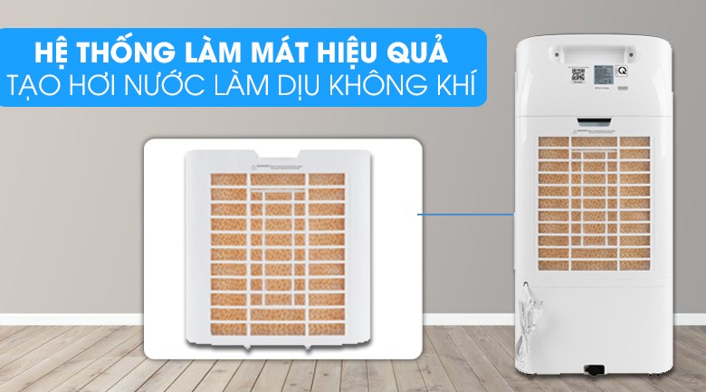 Hệ thống làm mát hiệu quả, cân bằng độ ẩm tốt có trên quạt điều hoà Gree KSWK-10X61D