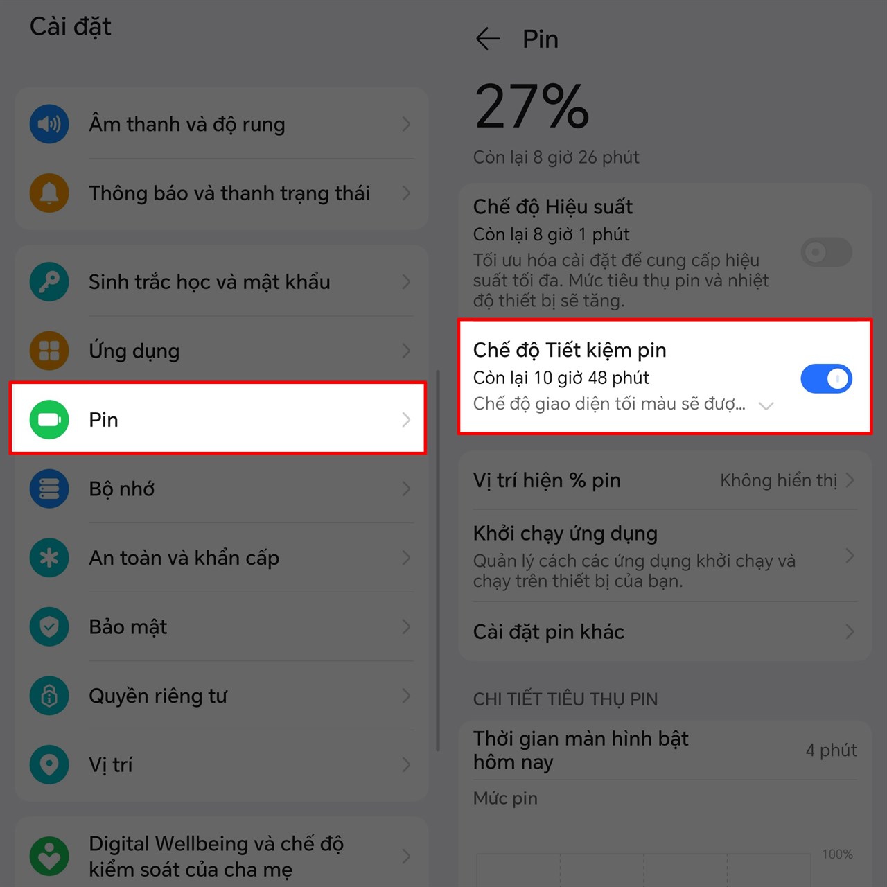 Cách bật chế độ tiết kiệm pin trên HONOR X7b