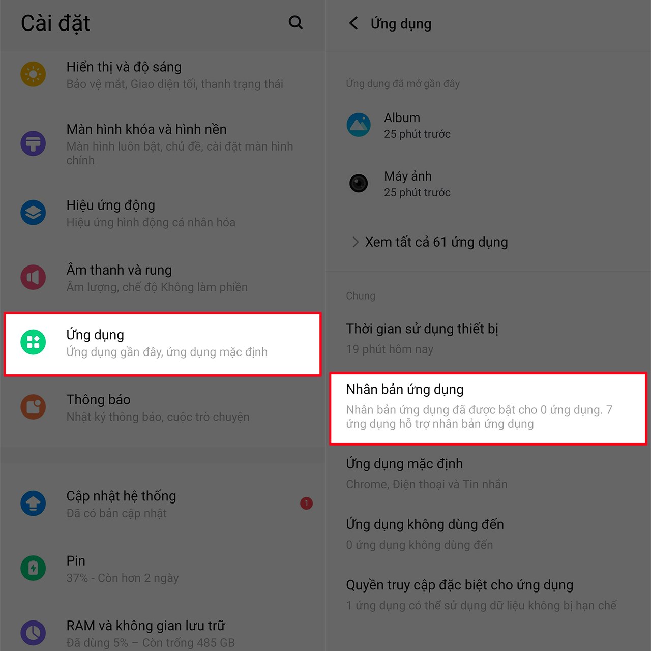 Cách nhân bản ứng dụng trên Vivo V30
