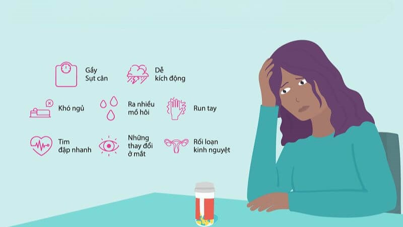 Cường giáp gây ra gầy, khó ngủ, tim đập nhanh 