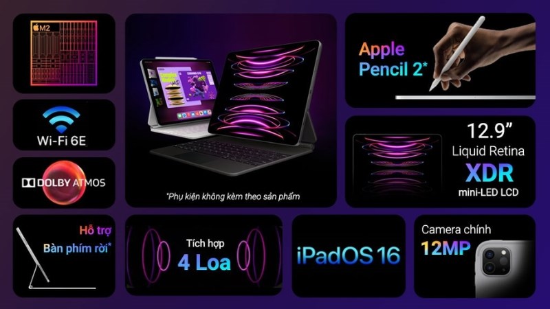 Th&ocirc;ng số iPad Pro M2