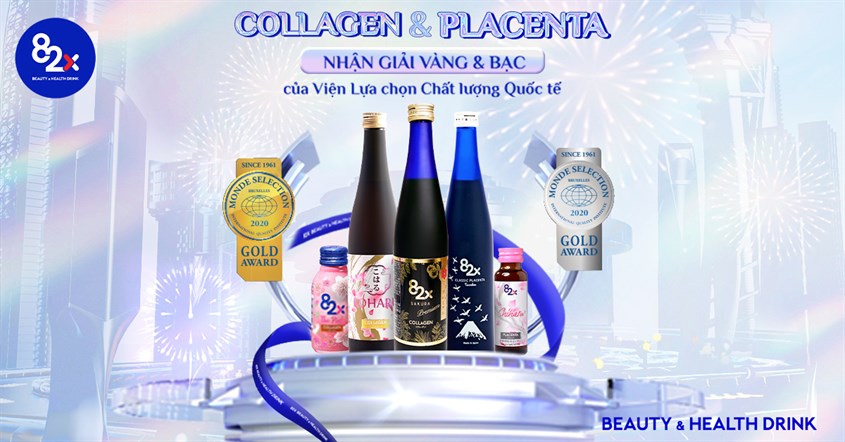Collagen & Placenta 82X đều đạt giải thưởng danh giá của Viện Monde Selection
