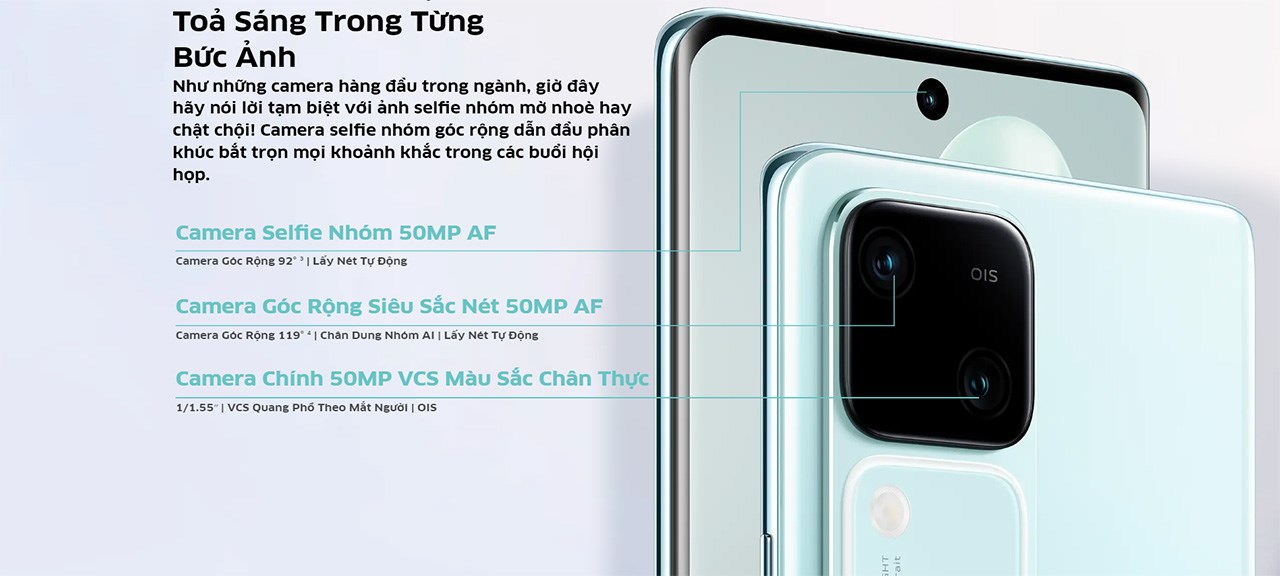 Hệ thống camera làm chủ chân dung trên Vivo V30 Hệ thống camera làm chủ chân dung trên Vivo V30