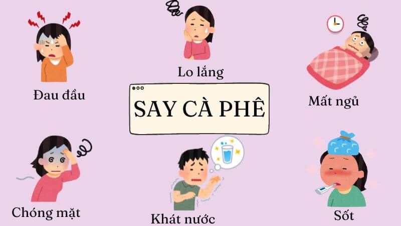 Một số triệu chứng khi say cà phê