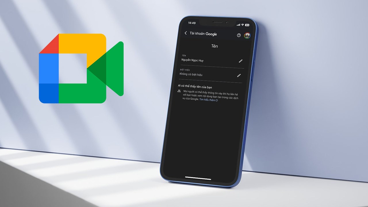 Cách đổi tên trên Google Meet