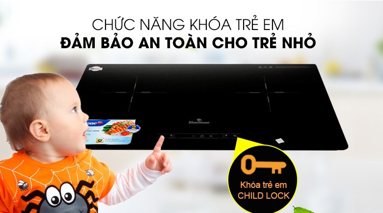 Bếp từ đôi Bluestone ICB-6818 an toàn cho gia đình cho trẻ nhỏ