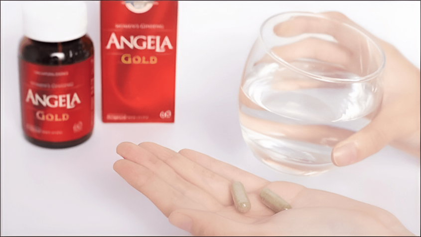 Nên sử dụng viên uống sâm Angela Gold dùng 1 viên x 2 lần/ngày (sáng, chiều)