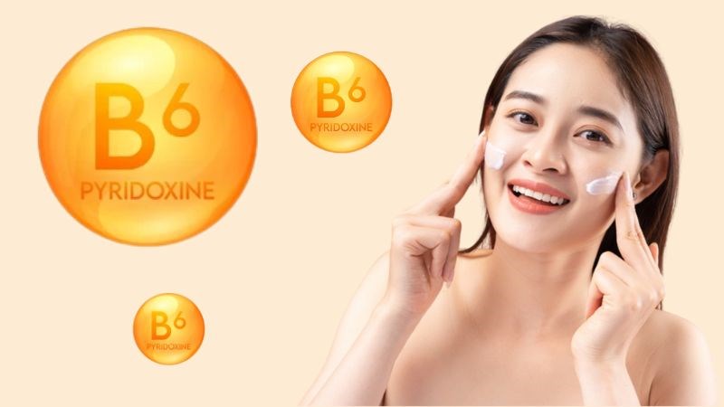 Vitamin B6 điều trị và ngăn ngừa mụn trứng cá, mụn đầu đen, mụn bọc,... 