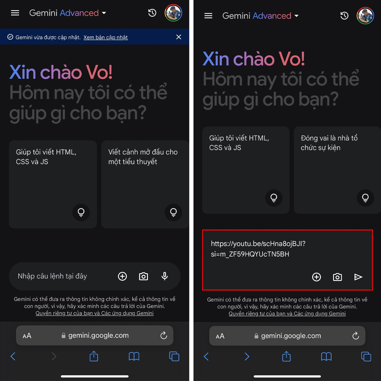 Cách tóm tắt nội dung video bằng Gemini Advanced