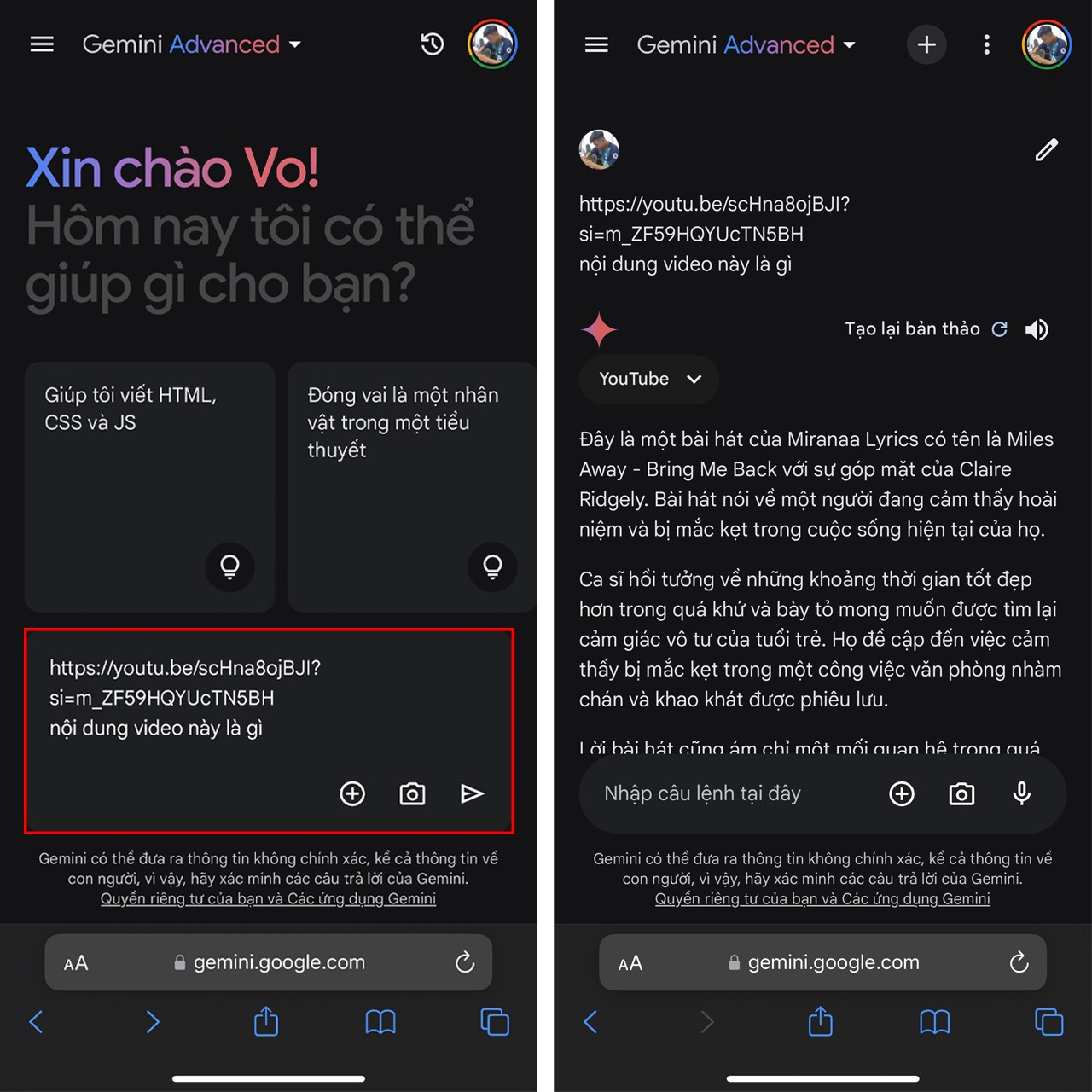 Cách tóm tắt nội dung video bằng Gemini Advanced