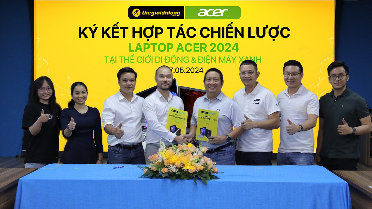 Lễ ký kết hợp tác chiến lược giữa Thế Giới Di Động và Acer
