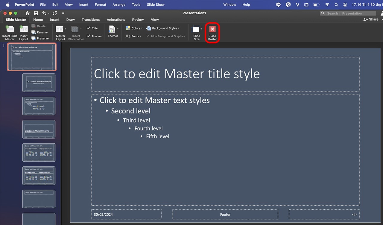 Cách tạo Slide Master trong PowerPoint