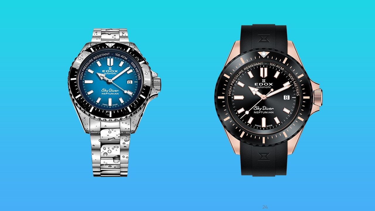 Phiên bản Skydiver Neptunian có khả năng lặn ở độ sâu 1.000 mét Phiên bản Skydiver Neptunian có khả năng lặn ở độ sâu 1.000 mét