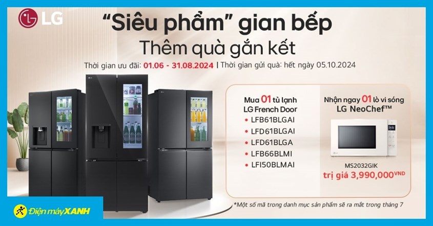 Siêu Phẩm Gian Bếp, Thêm Quà Gắn Kết: Mua Tủ Lạnh Lg, Rinh Ngay Lò Vi Sóng Trị Giá 3.990.000đ