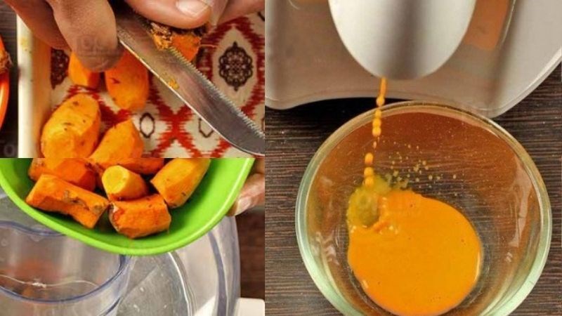 Dùng nước cốt nghệ tươi bôi lên da trong bệnh chàm 