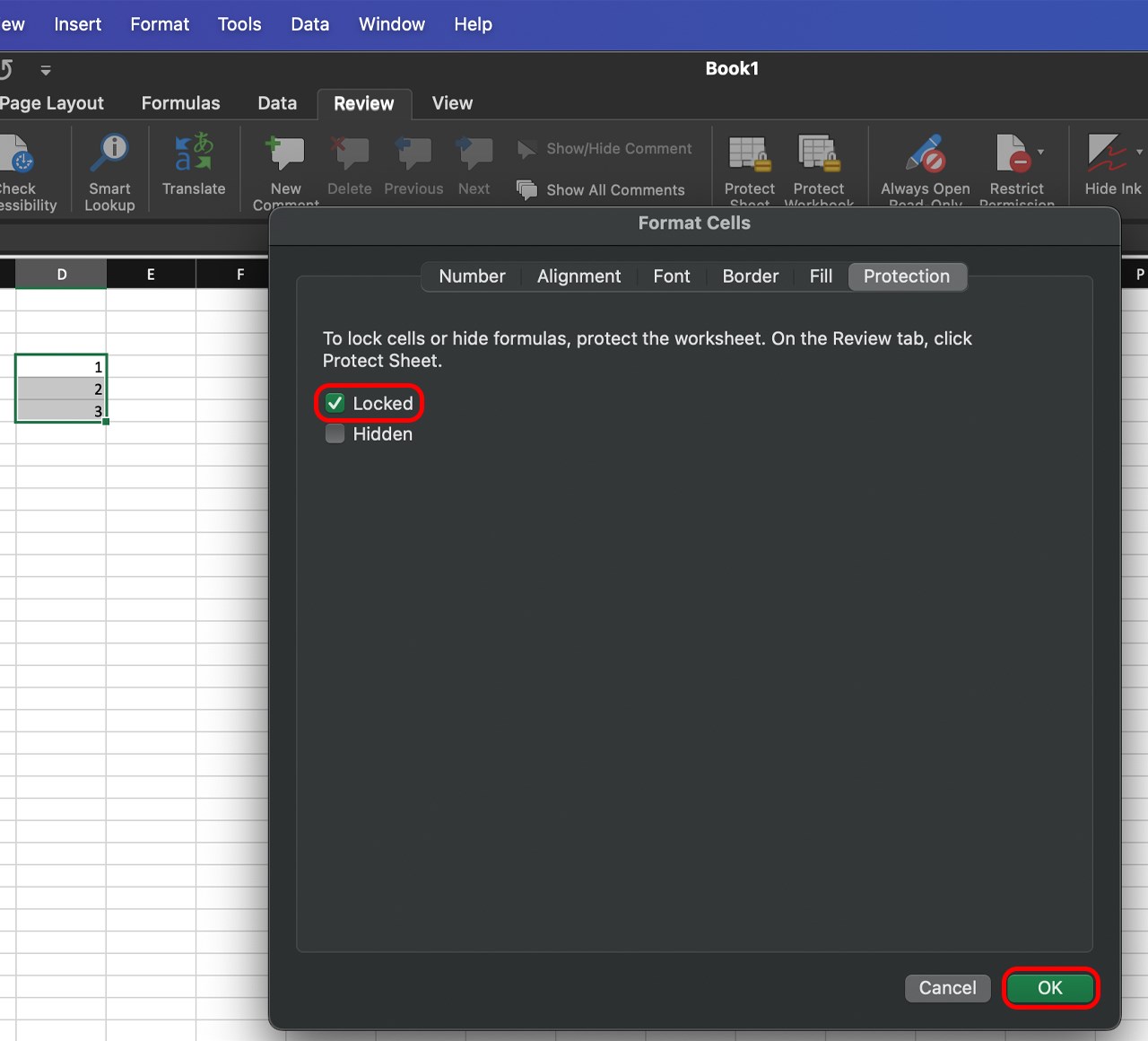 Cách khóa Sheet trong Excel