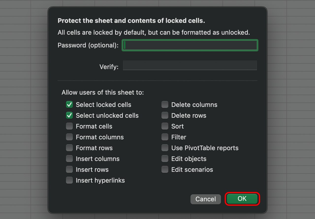 Cách khóa Sheet trong Excel