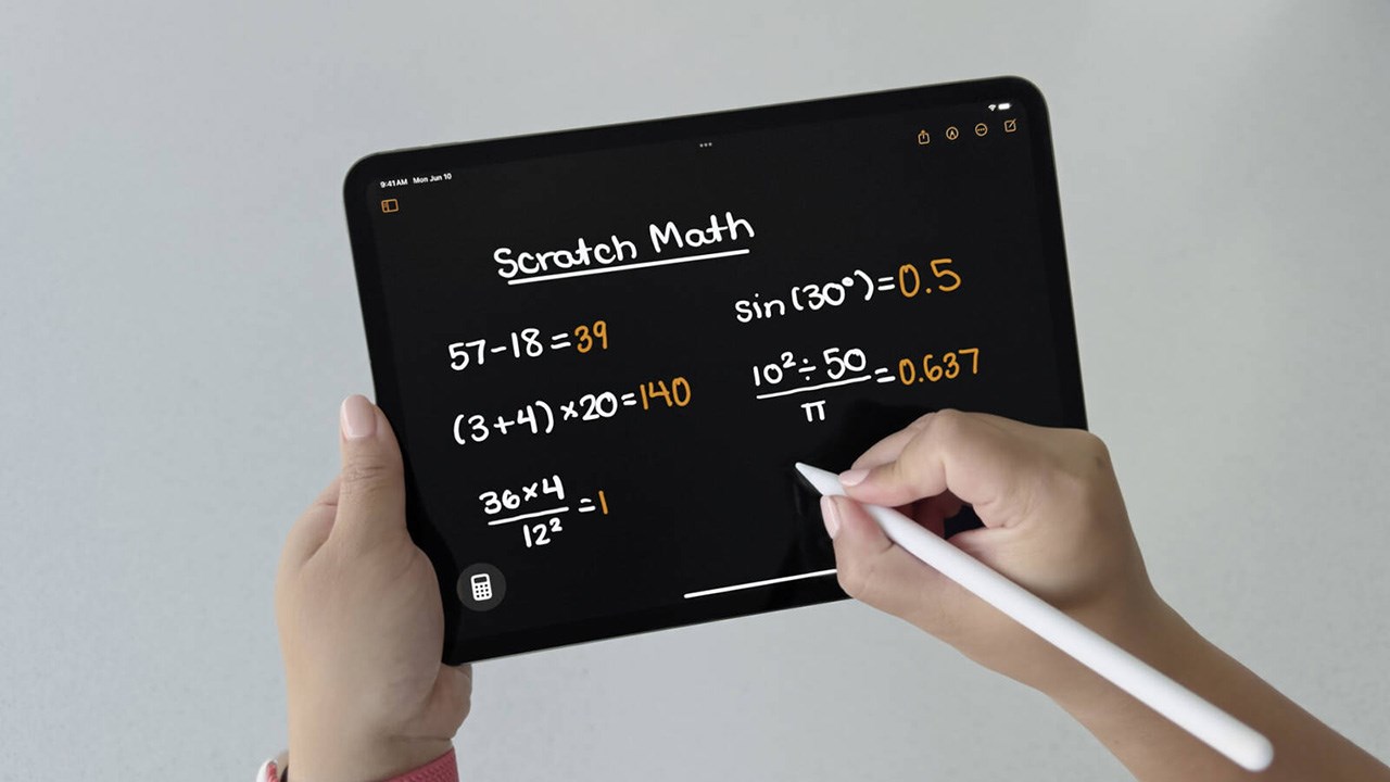 Tính năng Math Notes mới trên iPadOS 18