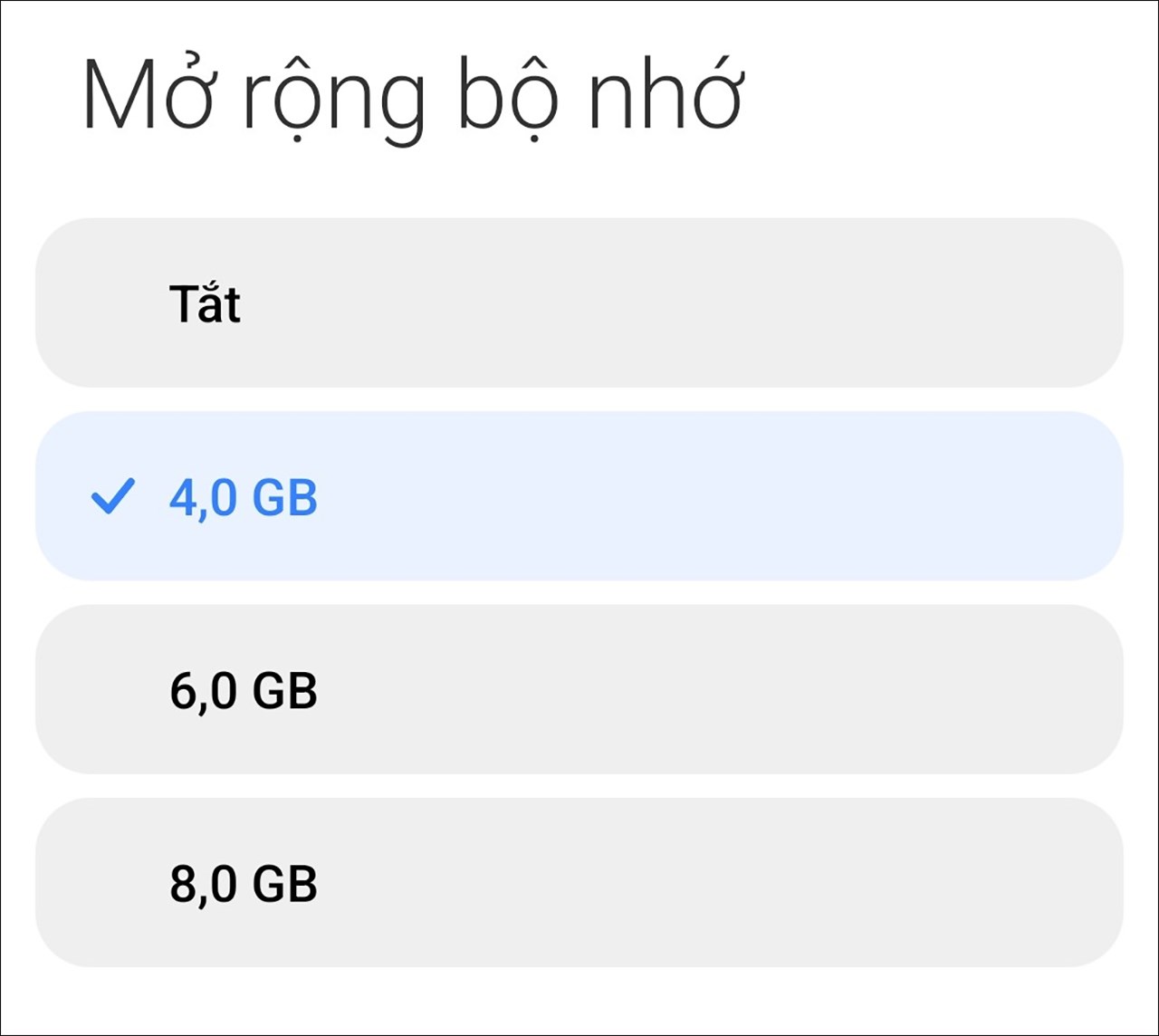 Cách mở rộng RAM trên Redmi 13